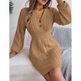 thumbnail image 5 of Sweater for Women Lantern Sleeve Sweater Dress Casual Pullover Cable Knitted Sweaters Alsol Lamesa, 5 of 6