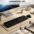 thumbnail image 7 of LEXVARO Wireless Keyboard and Mouse Combo, 104 Full Size Keyboard, 2.4GHz Portable for Computer, Mac, Laptop, PC, Windows, Black, 7 of 7