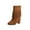 Brown, variant on Xfvqtps Womens Western Ankle Boots with Tassel Detail Side Zipper Mid Calf Boots Chunky Heel Suede Fashion Booties for Fall Winter Brown