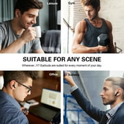 Donerton Wireless Bluetooth Headphones, In-Ear Bluetooth 5.1 IP7 Waterproof Hi-Fi Stereo Headphones with Microphone, 32 Hours Playback Wireless Headphones with LED Display