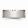 thumbnail image 3 of White Stainless Steel Ring Band Wedding Beveled Comfort Flat, 3 of 6