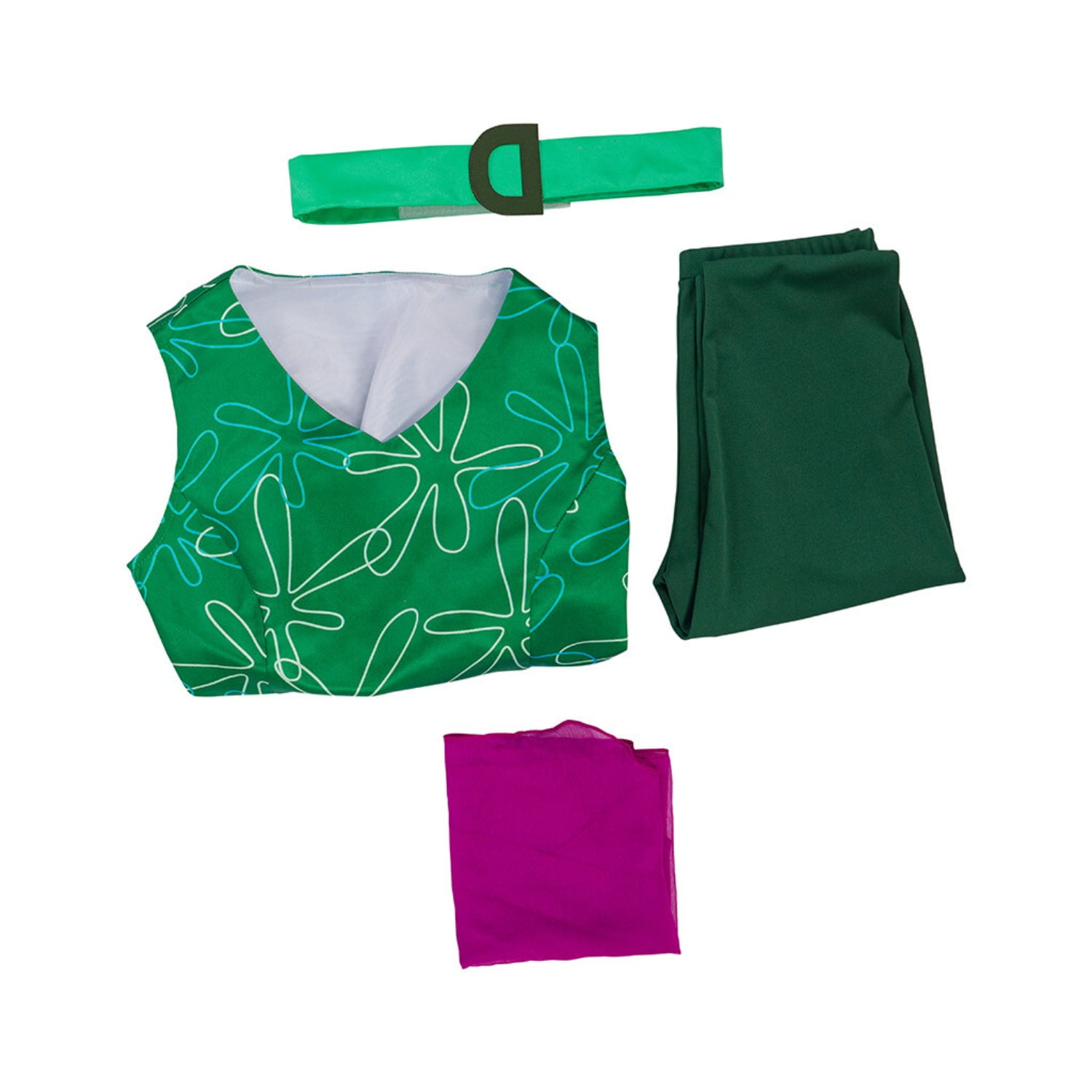 green fancy dress accessories Grinch Kit - Christmas - Mask - Collar - Gloves main image 1