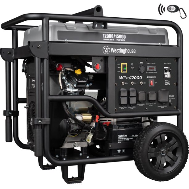 Westinghouse WPro12000 Ultra Duty Industrial Portable Generator 12000 Rated Watts & 15000 Peak