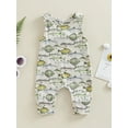 thumbnail image 2 of TSEXIEFOOFU Baby Girls Boys Summer Casual Jumpsuit Sleeveless O Neck Dinosaur/Fish Print Romper, 2 of 8