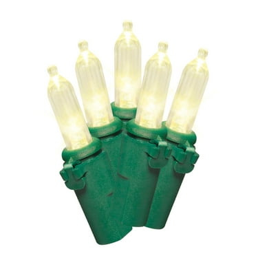 Indoor/Outdoor 200-Count LED 8 Function-Sync Mini Christmas Lights, Warm White, 41.1', Holiday Time