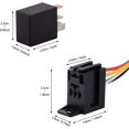 thumbnail image 4 of Car Relay With Socket Holder - 12v 30 Apm 5 Pin Changeover Relay Kits (2 Pack), 4 of 5
