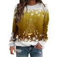 thumbnail image 2 of Chandails d'Automne d'Hiver Grande Taille pour Femmes Chandails de Noël pour Femmes Arbre de Noël Suéter Navideño Mujer Mignon Col Rond Chandails à Capuchon Amusants, 2 of 4