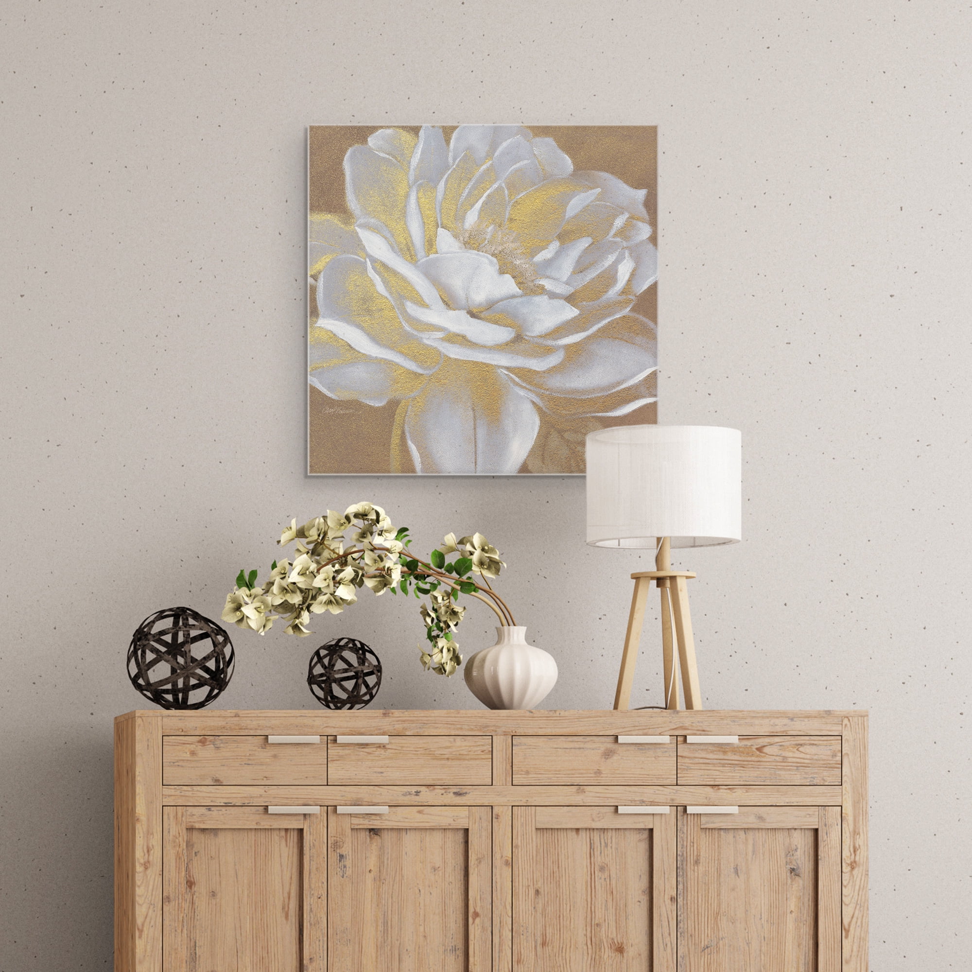 Golden Bloom I by Carol Robinson Wrapped Canvas Painting Art Print