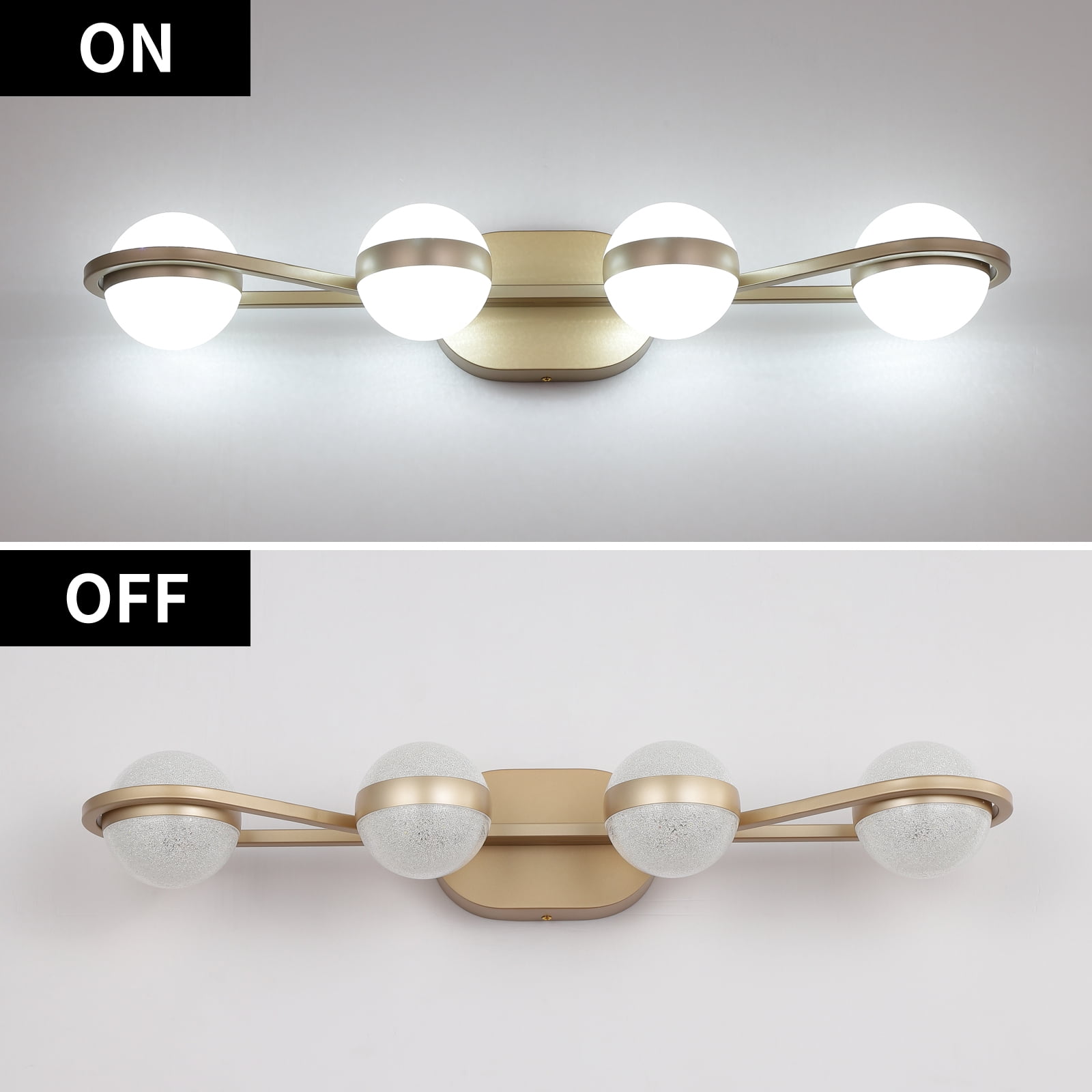 Bathroom Vanity Light Fixtures29" 4 -Light spolish brass bathroom&nbsp; Sconce Lighting Aged Brass Wall Mounted Decorative Lighting Fixture, Suitable for Bathroom Vanity Mirror&nbsp;