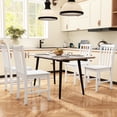 thumbnail image 3 of Giantex Wooden Dining Chairs Set of 2, Dinette Furniture Set w/Slatted Tilted Backrest, Kitchen Chairs , White, 3 of 8