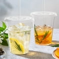 thumbnail image 5 of Clear Plastic Cups with Lids and Straws, Sturdy & Food Safe Iced Coffee Cups with lids, Disposable Plastic Smoothie Cups for Cold Drinks, 5 of 7
