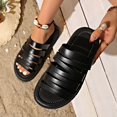thumbnail image 6 of Xijirk Women Sandals Open Toe Design Comfortable Mid Heel Footwear Versatile Casual Wear Women Sandals for Everyday Style Spring Summer with Jeans T Shirts,Black,6, 6 of 9
