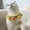 A003- Yellow, variant on Pet Bibs Knitted Bluebell Flower Drool Towel - Cute Style for Photo Shooting, Ins Style Neck Collar for Cats Dogs - Pink S Size