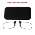 thumbnail image 1 of Ultra Thin Optics Reading Glasses&Case Mini Nose Clip 1.0,1.5,2.0,2.5,3.0 Unisex, 1 of 3