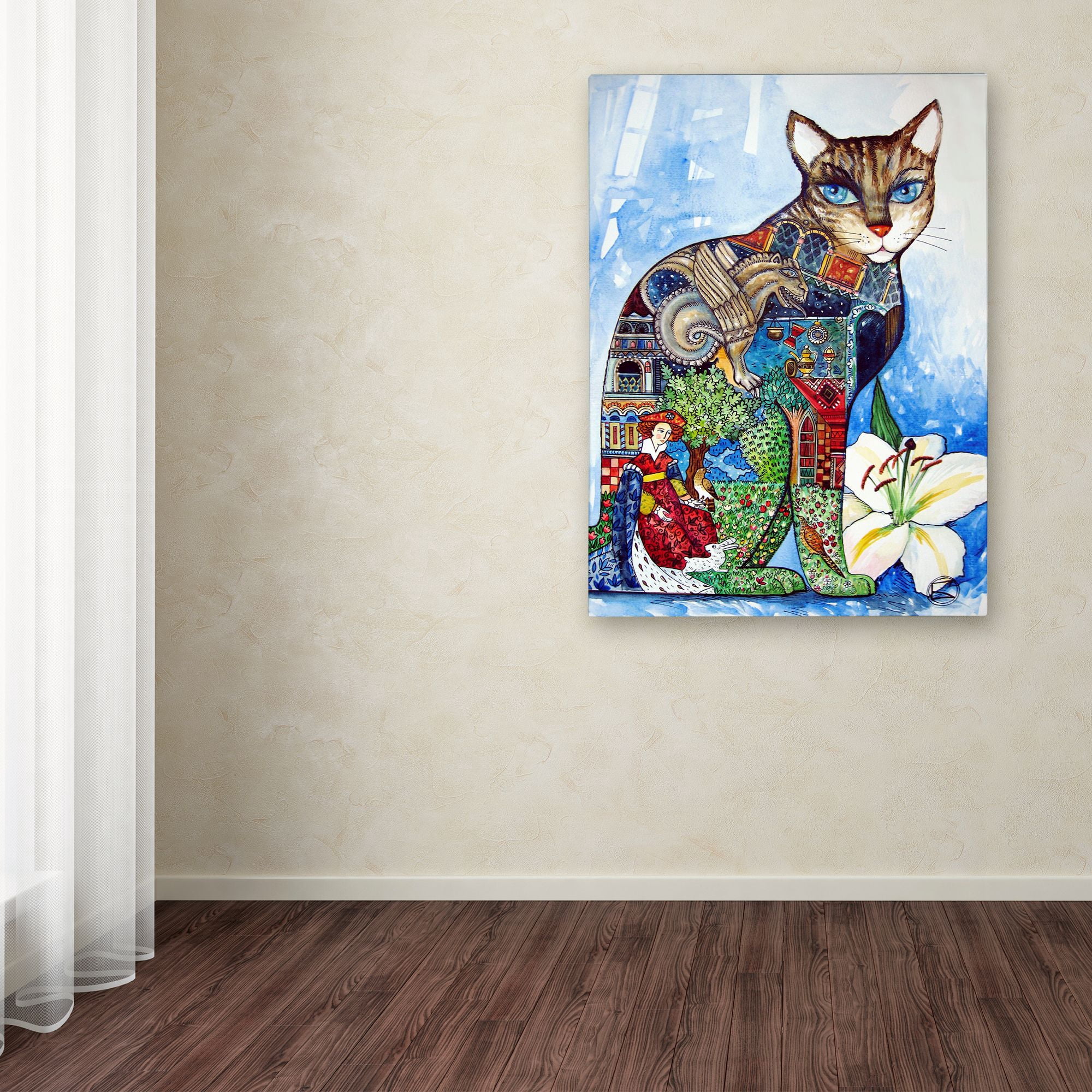 Trademark Fine Art 'Cat 3' Canvas Art by Oxana Ziaka