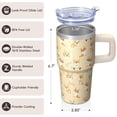 thumbnail image 3 of 20OZ Dog Design Tumbler with Handle Straw and Lid Paw Print Travel Tumbler Cute Coffee Cup for Women Friends Unique Holiday Birthday Gifts Durable and Long Lasting, 3 of 6