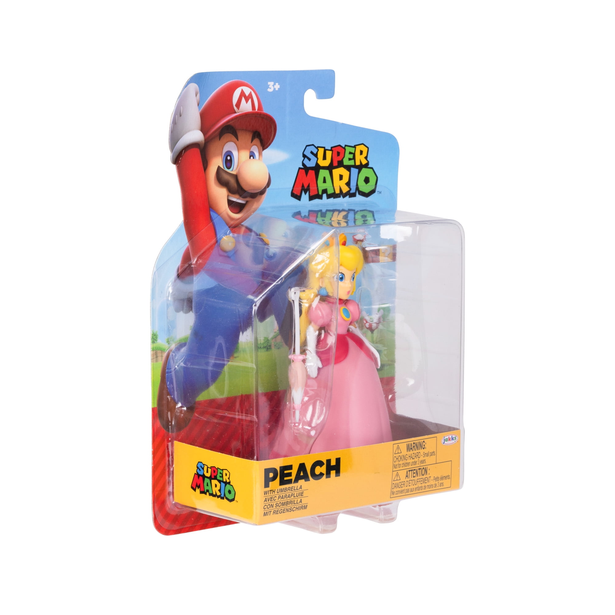 Nintendo 4 inch action figure Princess Peach with umbrella