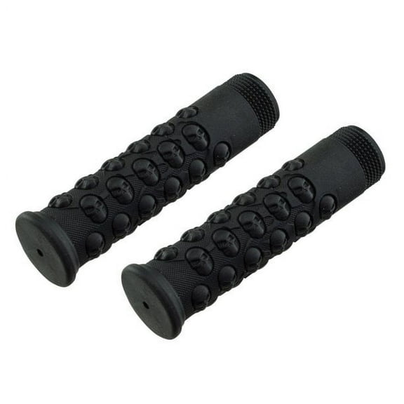 Kraton Rubber Skull Bicycle Grips Black