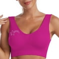 thumbnail image 5 of ylioge S-4X Plus Size Sports Bras for Women Rhinestones Wirefree Tshirt Bralettes Pullover Push Up Breathable Support Athletic Workout Underwear Bra, 5 of 6