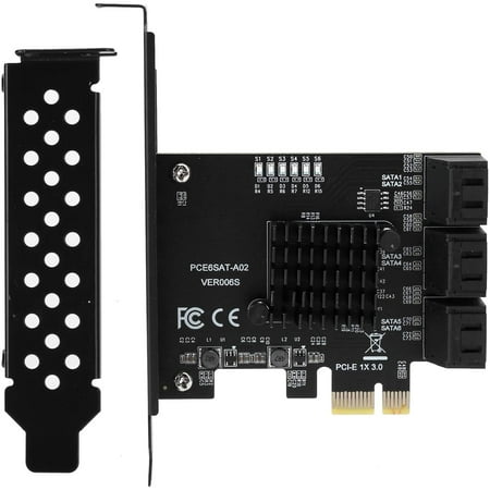 Expansion Card for ASMedia ASM1166 Master, PCIE to 6Port SATA3.0 Hard ...