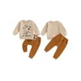 thumbnail image 3 of Aojekbee Baby Boy Girl Halloween Outfit, Ghost Letter Print Long Sleeve Sweatshirt Elastic Waist Pants 2 Piece Set for Fall, 3 of 10