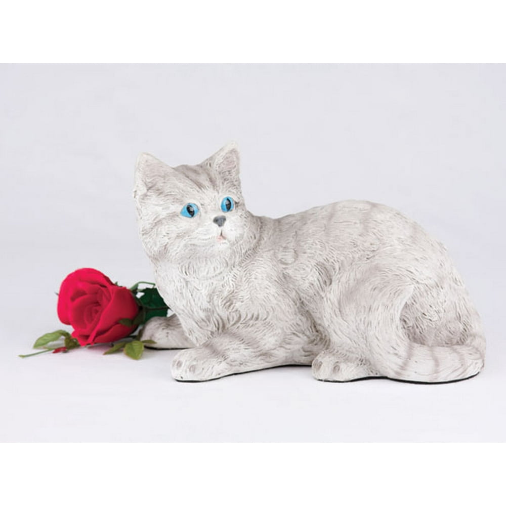 Shorthair Gray Tabby Cat Cremation Pet Urn for a Cat Memorial in
