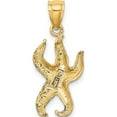 thumbnail image 4 of 14K Yellow Gold Textured Starfish Charm (23 X 12.1) Made In United States k7689, 4 of 5