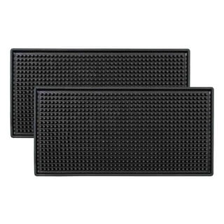 Bar Lux Black Rubber Service Bar Spill Mat - Non-Slip - 17 3/4 x 11 3/4 -  1 count box