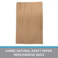 thumbnail image 3 of Jumbo Natural Kraft Paper Merchandise Bags - 17”W x 3”D x 24”H  - Case of 500, 3 of 5