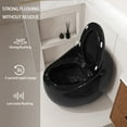 thumbnail image 6 of [Luckynote]1-Piece 1.28 GPF Single Flush Egg Shape Toilet in Glossy Black, 6 of 10