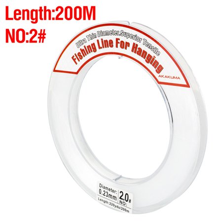 Wofarmy Monofilament Fishing Line Excellent Knot Strength High Tensile Strength 2.0 White