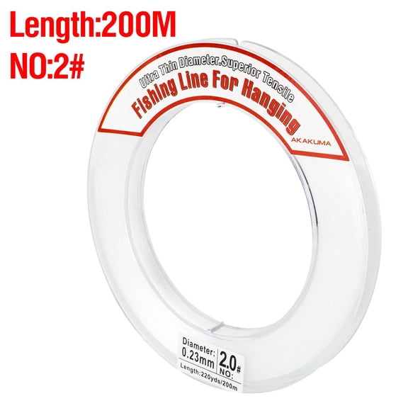 200M Transparent Nylon Fishing Line - Strong Monofilament For All Fishing