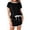 Black, variant on Hrsba Womens 2 Piece Outfit Set Summer Short Sleeve Top and Skirt Set Casual Solid Color Matching Set Beach Vacation Two Piece Outfit for Women