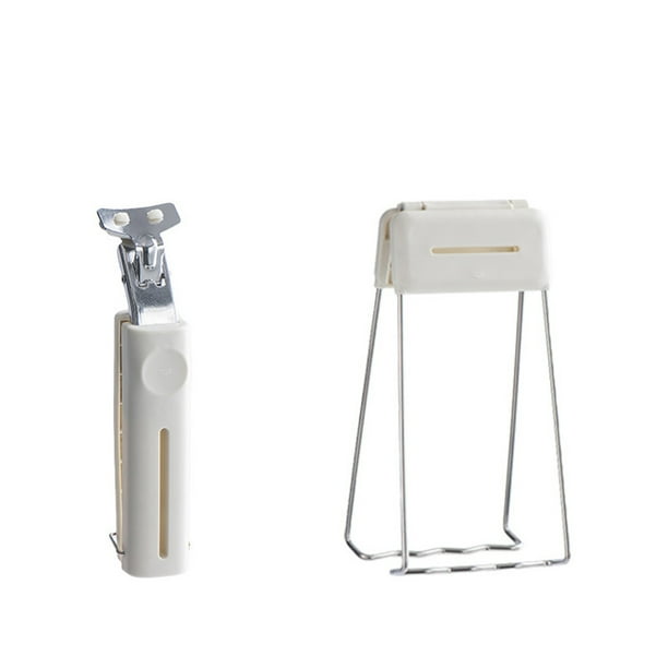 Inteprter Pinzas prácticas para ollas, pinzas de acero inoxidable para trabajo pesado, pinzas para vaporizador de mano, herramienta de sujeción, Organizadores de utensilios de cocina Inteprter HA080026-00B