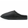 thumbnail image 4 of SLM Men's Suede Slip On Fleece Lined Open Back Hard Bottom House Shoe Slippers, 4 of 6
