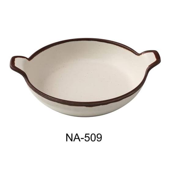 Yanco NA-509 Nature Art 9 x 7 x 1.75 in. Bowl with Handle, White - 24 oz - Melamine - Pack of 36
