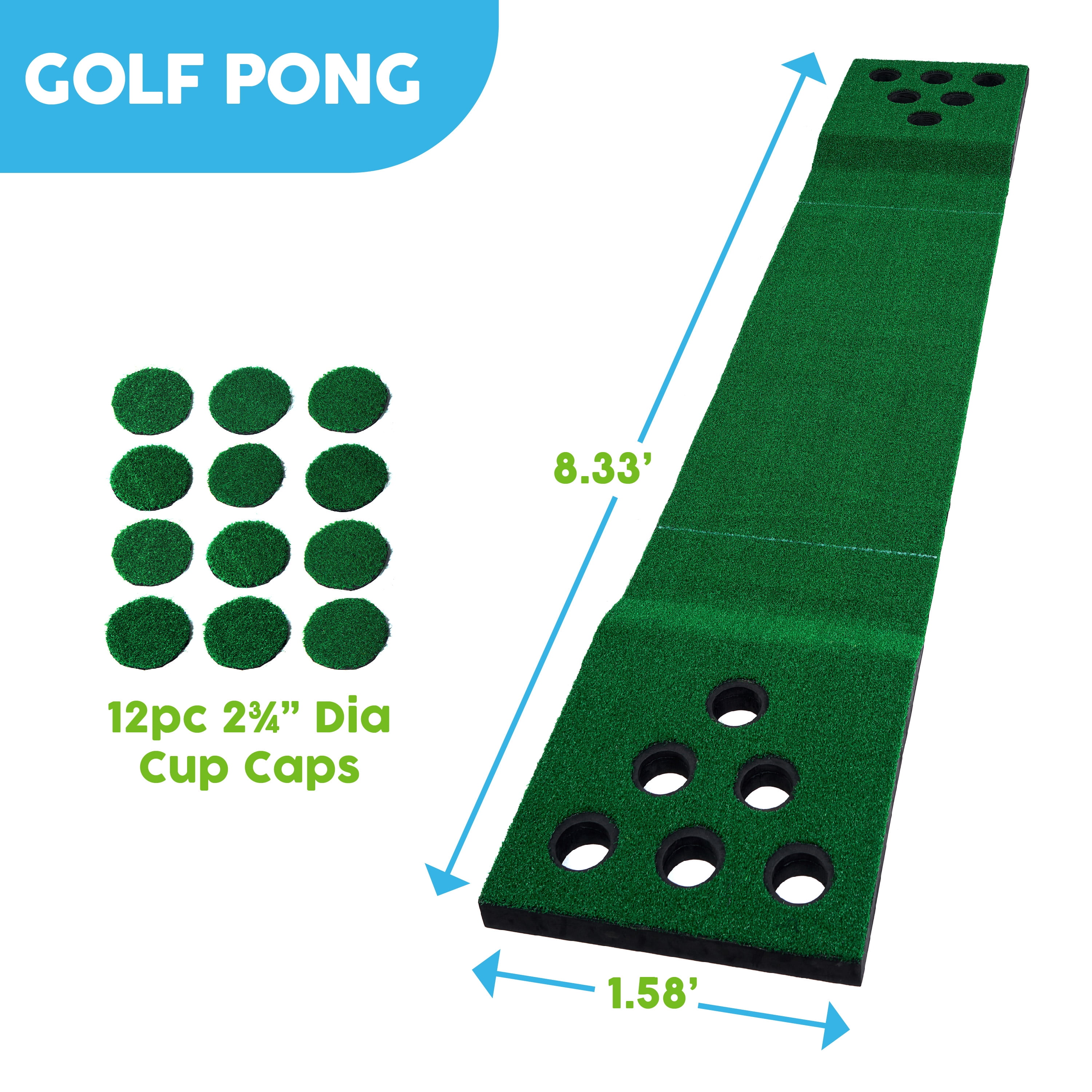 Golf Green Hitting and Putting Mat Game by Big Sky