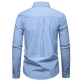thumbnail image 4 of Donemore Men's Striped Button-Down Collar Long Sleeve Shirt Pre-Shrunk Cotton Casual Slim Fit, 4 of 7