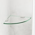 thumbnail image 1 of 10" Sector Glass Corner Shelf for Wall, Tempered Floating Glass Shelves for Bathroom, 1 of 6