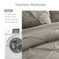 thumbnail image 7 of Bourina 3-Piece Full Size Comforter Set, Pleated Wrinkle-Resistant Microfiber Bedding, Beige,All-Season, 7 of 7