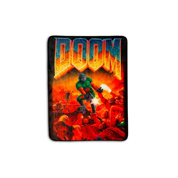 DOOM Classic Fleece Throw Blanket | Cozy Lightweight Blanket | 45 x 60 Inches