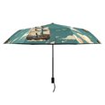 thumbnail image 2 of ALAZA Sailboat Seagulls UPF 50+ Compact Folding Umbrella for Rain Travel Umbrella Packable, 2 of 8