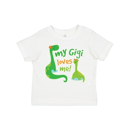 

Inktastic My Gigi Loves Me Grandson Dinosaur Gift Toddler Boy Girl T-Shirt