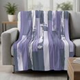 thumbnail image 2 of Purple Gray Blanket Soft Cozy Warm Throw Blanket for Couch, Plush Fuzzy Flannel Fleece Blankets for Sofa, Vintage Farmhouse Ombre Wooden Grain Bed Blankets Lightweight Gifts for Women, 40"x50", 2 of 9