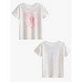 thumbnail image 7 of HWJAD Girls' Graphic Tee - Soft and Breathable Classic Crewneck Short Sleeve Pullover T-Shirt for Kids Girl (Sizes: 2-7 Years), 7 of 7