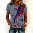 thumbnail image 2 of MEICHEN Women's 250Th Anniversary Print Crew Neck T Shirt 250Th Anniversary Tshirt Patriotic Tee, 2 of 4