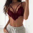 thumbnail image 3 of Women Lace Floral Bralette Bralet Bra Bustier Crop Top Cami Unpadded Tank Bras For Women Sexy Low Cut Push Up Bra Best Push Up Bra, 3 of 4