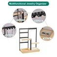 thumbnail image 3 of Uxcell Stand Holder, 4 Tier Metal Necklace Display Organizer Earring Tower for Bracelets, Rings, Earrings Black, 3 of 5