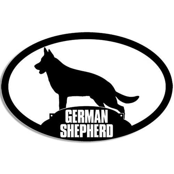 Download Oval German Shepherd Silhouette 3m Reflective Sticker Dog Breed Decal Walmart Com Walmart Com