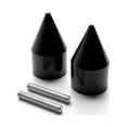 thumbnail image 2 of Krator Black Spike Bar Ends Hand Grip Handlebar End Caps Compatible with Suzuki Katana 600 1989-2006, 2 of 3